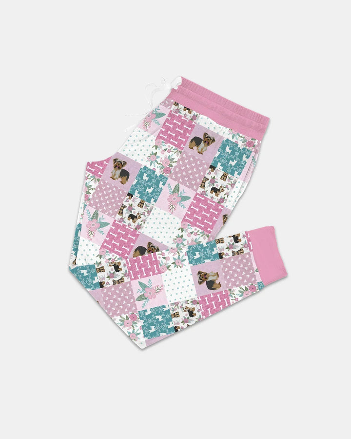 Blumen-Yorkie-Grace-Bambus-Damen-Pyjama-Set