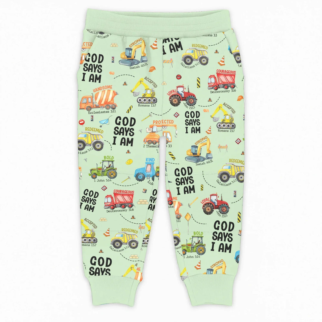 Gott sagt, ich bin der Junge Bambus-Jogger