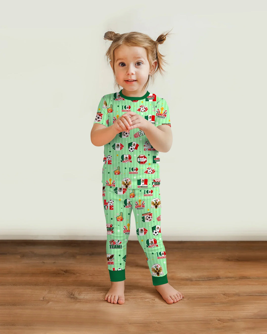 Zweiteiliges, kurzärmliges Pyjama-Set mit Marienkäfern