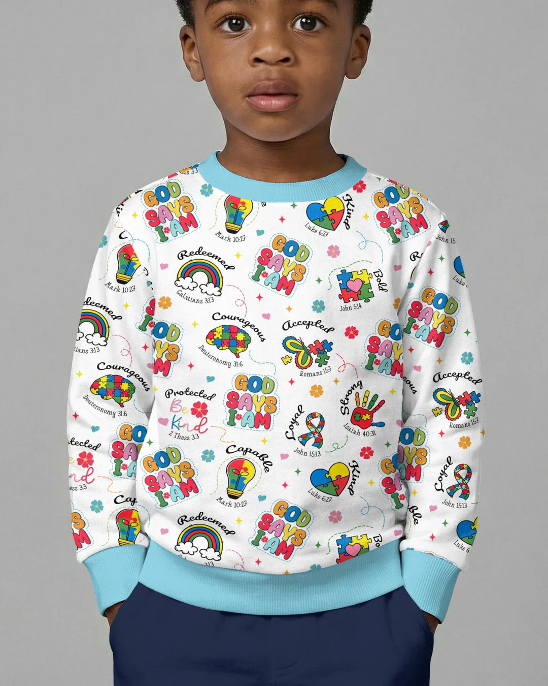 God Says I am Different Bambus-Rundhals-Sweatshirt