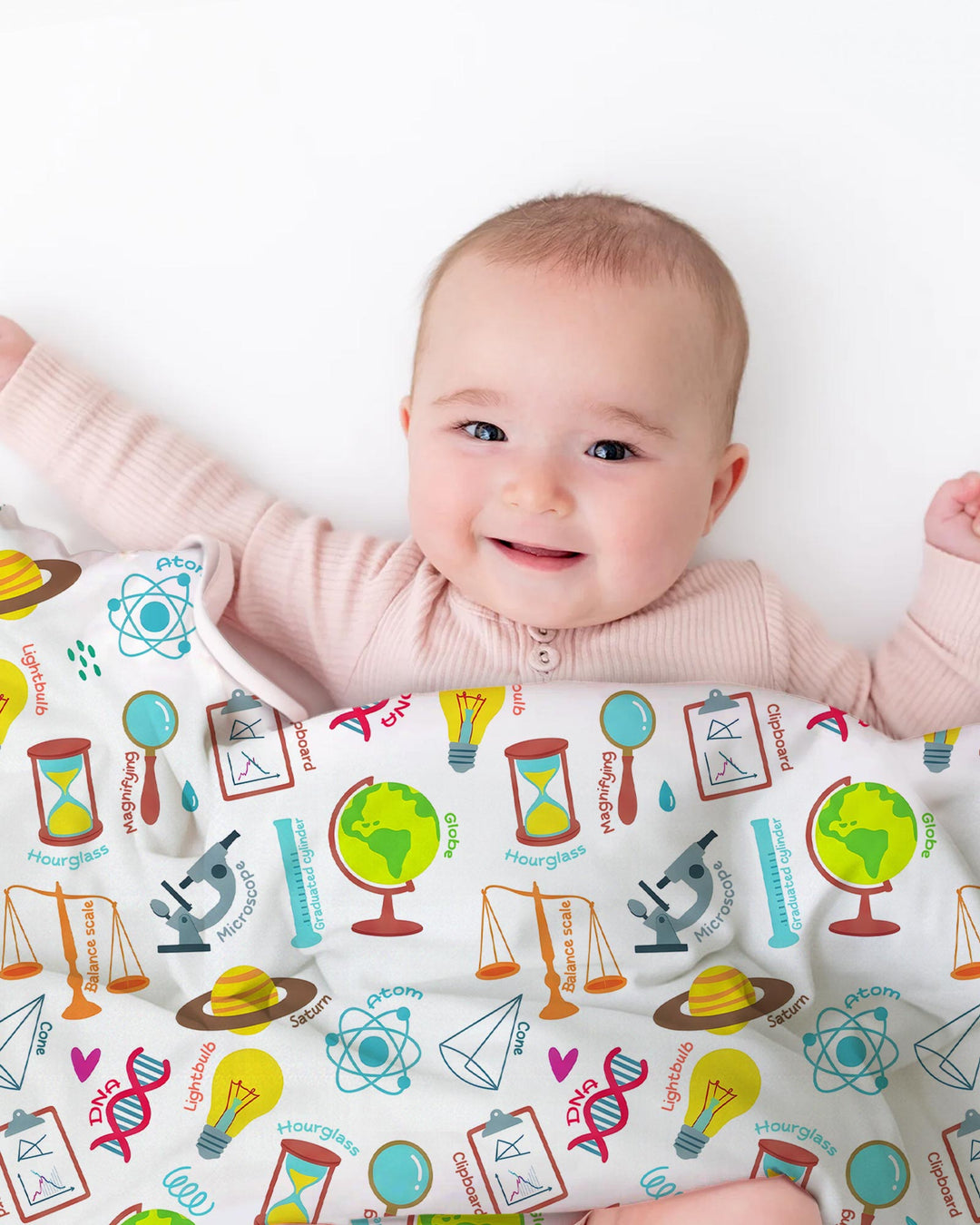 Tiny Scientist Explores The World  Bamboo Blanket