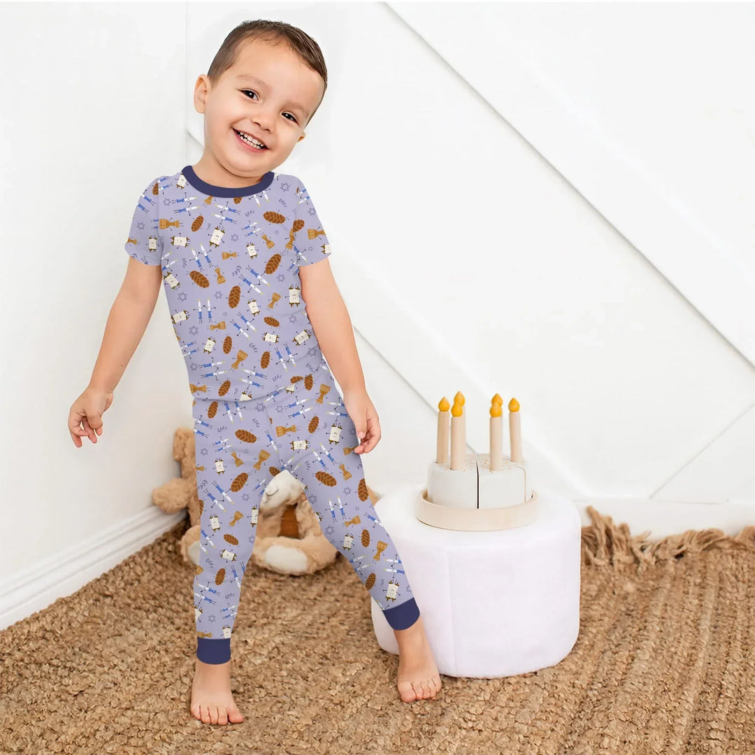 Zweiteiliges, kurzärmliges Pyjama-Set mit Marienkäfern