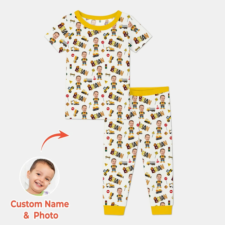 Zweiteiliges, kurzärmliges Pyjama-Set mit Marienkäfern