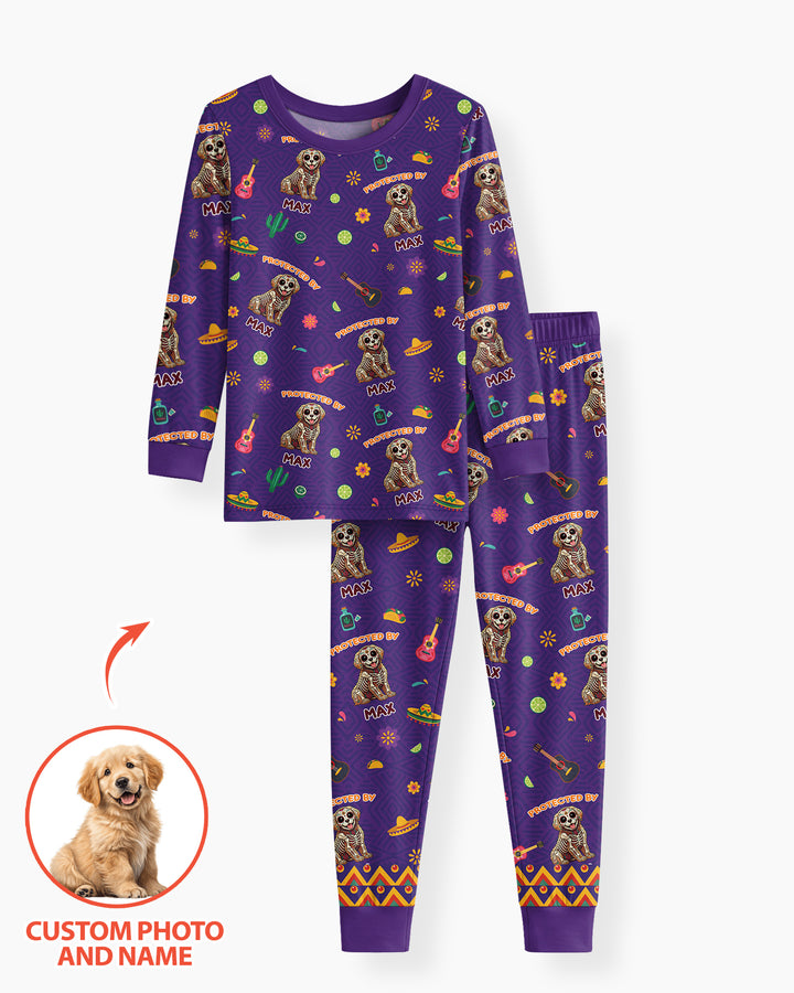 Dia De Los Muertos Bamboo Two Piece Long Sleeve Pajama Set