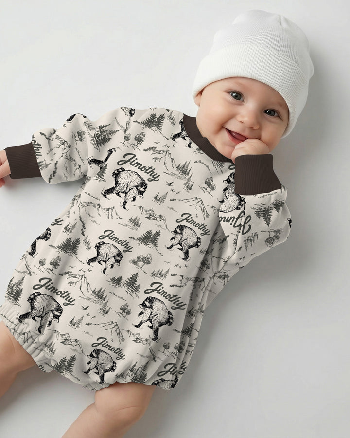 Gerippte Babykleidung mit individuellem Foto - Weich &amp; Skizzenhaft