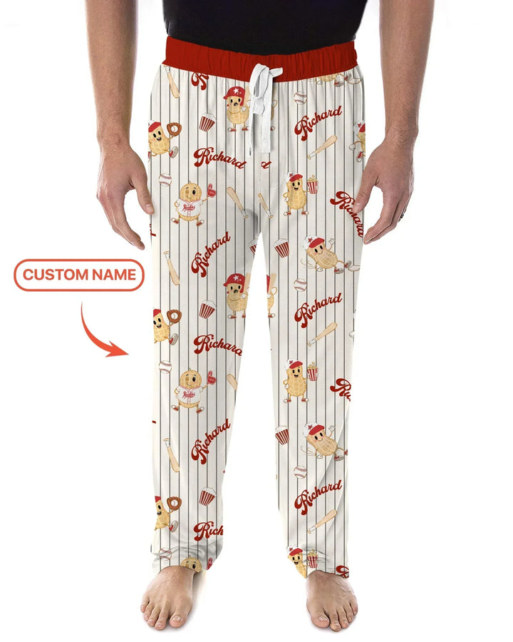 Custom Nam Retro Ballgame Bamboo Men's Pajama Set
