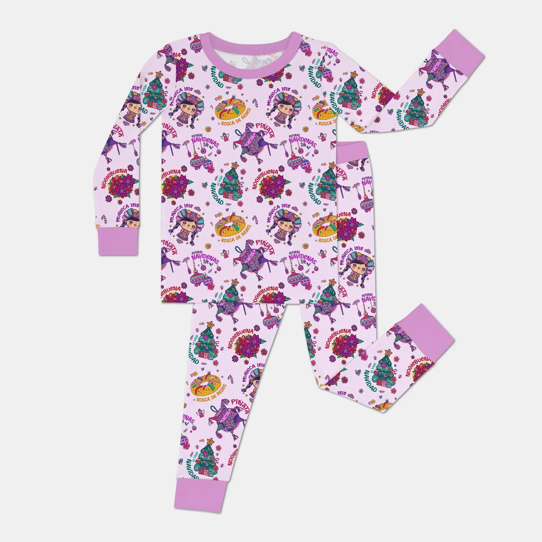 Dulce Navidad Bamboo Two Piece Long Sleeve Pajama Set