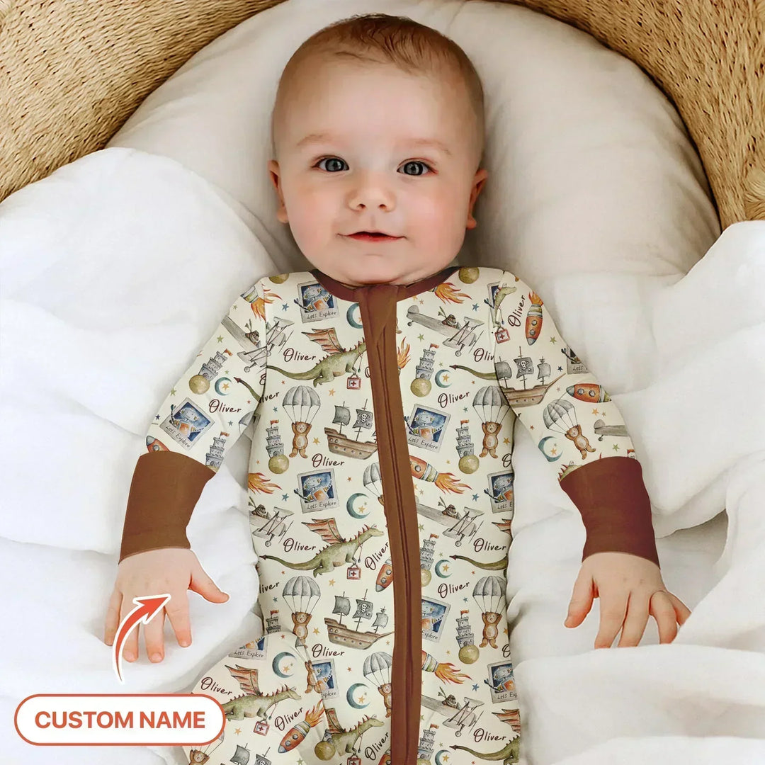 Gerippte Babykleidung mit individuellem Foto - Weich &amp; Skizzenhaft