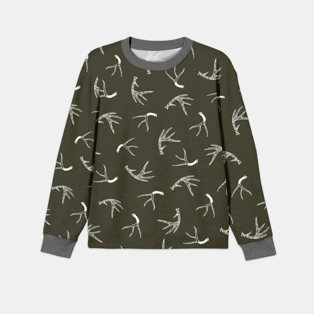 Antlers Minimalism Bamboo Men's Pajama Set