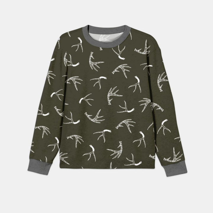 Antlers Minimalism Bamboo Men's Pajama Set