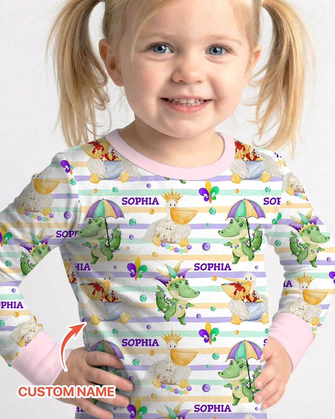 Zweiteiliges Langarm-Pyjama-Set mit Sommerfrüchten