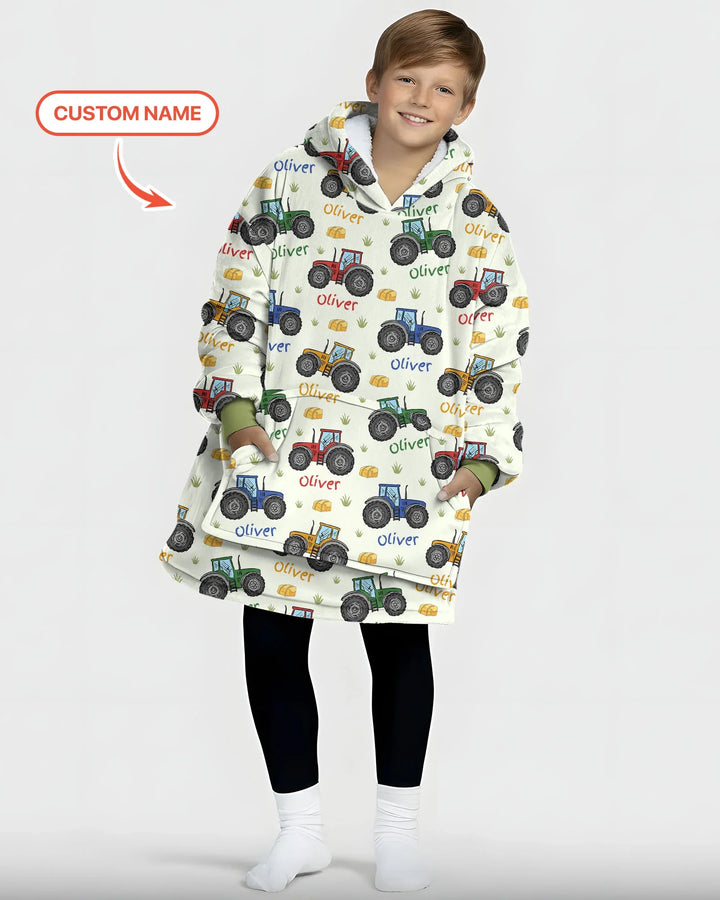 Benutzerdefinierter Name Ein bisschen Dreck hat noch nie geschadet Bambus-Decken-Hoodie