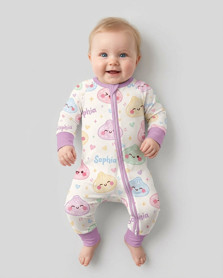 Cute Pastel Dumpling Kawaii Food Bamboo Convertible Zippy