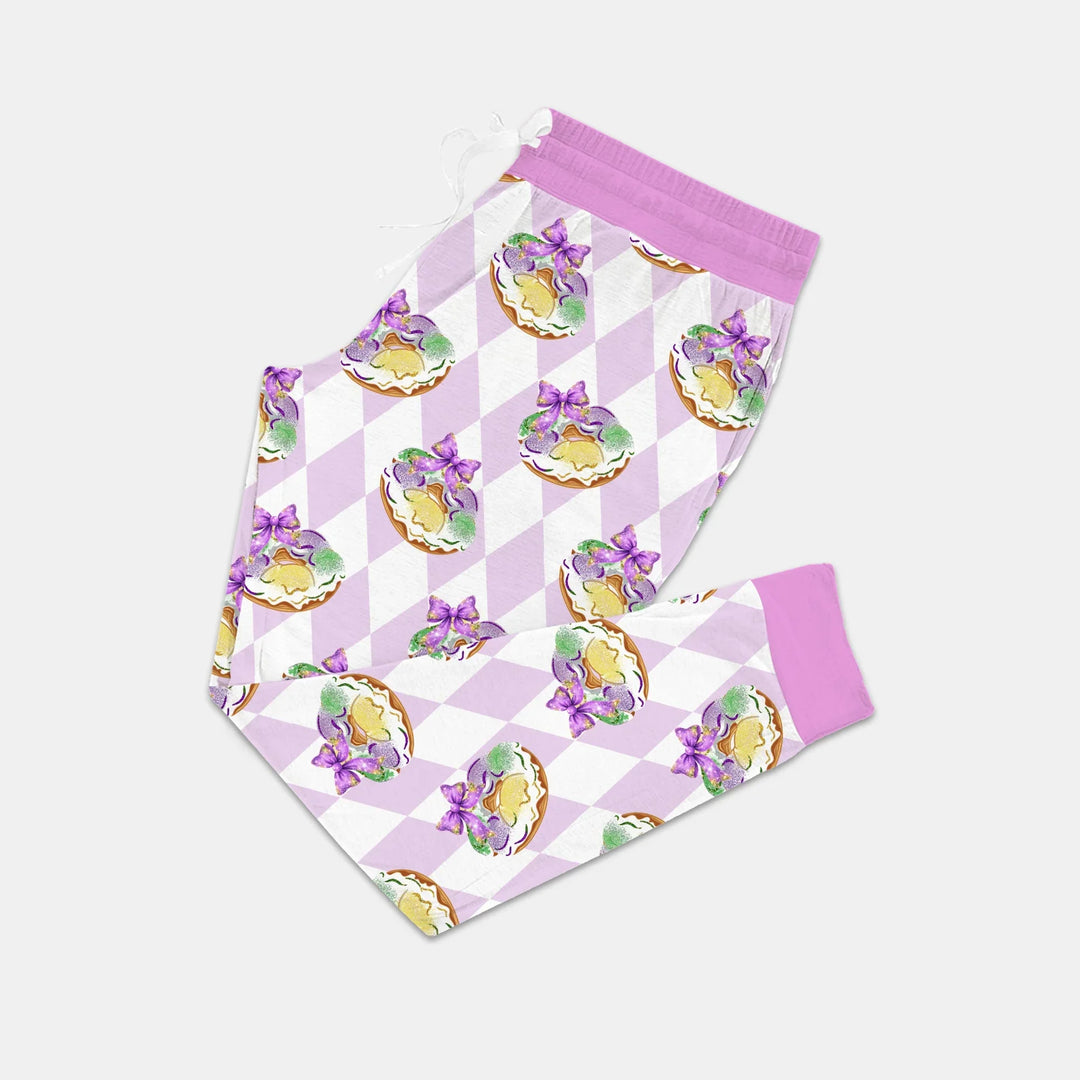 Mardi Gras Donut Bambus Damen Pyjama-Set