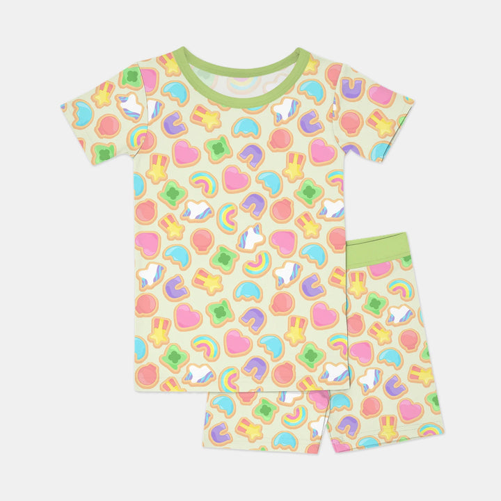 Lucky Marshmallow Cookies Bamboo Two Piece Short Sleeve Shorts Pajama Set