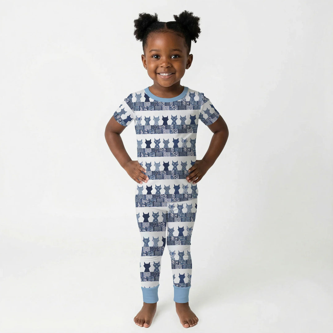 Zweiteiliges, kurzärmliges Pyjama-Set mit Marienkäfern
