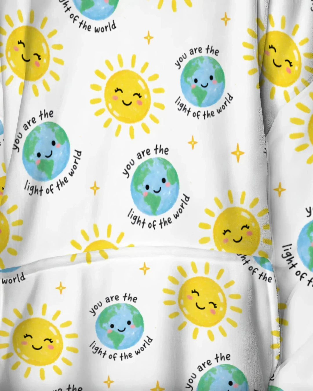 Matthäus 5,14 Licht der Welt Tragbarer Bambus-Decken-Hoodie