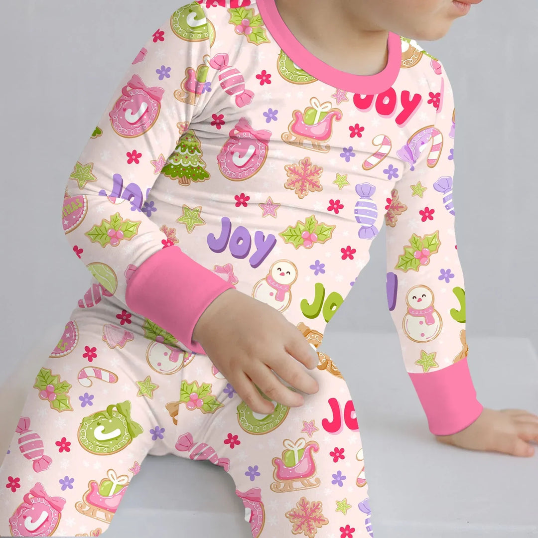 Zweiteiliges Langarm-Pyjama-Set mit Sommerfrüchten