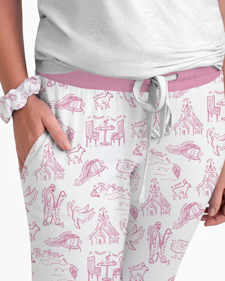 Psalm 23 Skizze Bambus Pyjama-Set für Damen