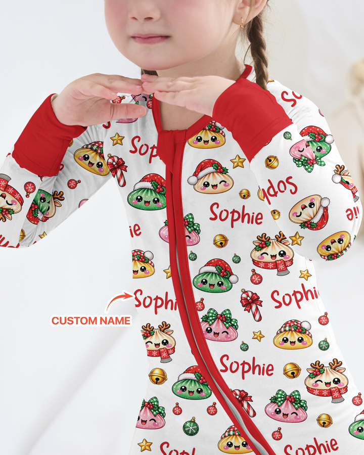 Custom Name Christmas Dumpling The Bow Bamboo Convertible Zippy