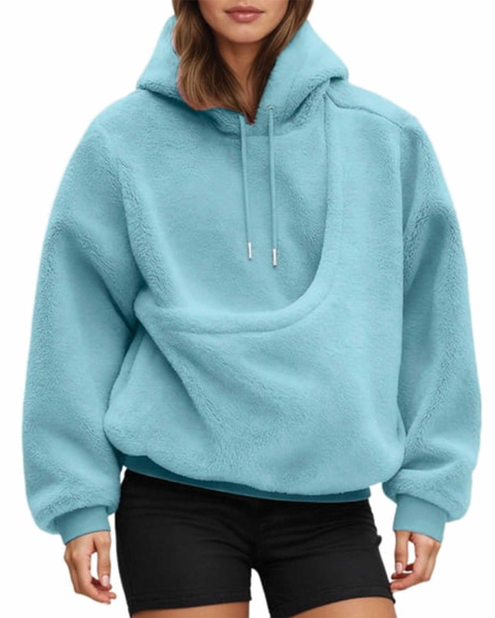 Oversized Pet Carrier Hoodie with Kangaroo Pocket
