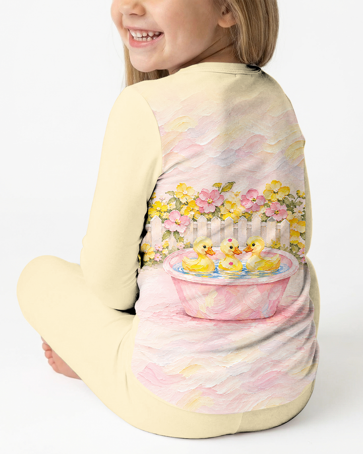 Sweet Duckling Dreams Bamboo Two Piece Long Sleeve Pajama Set