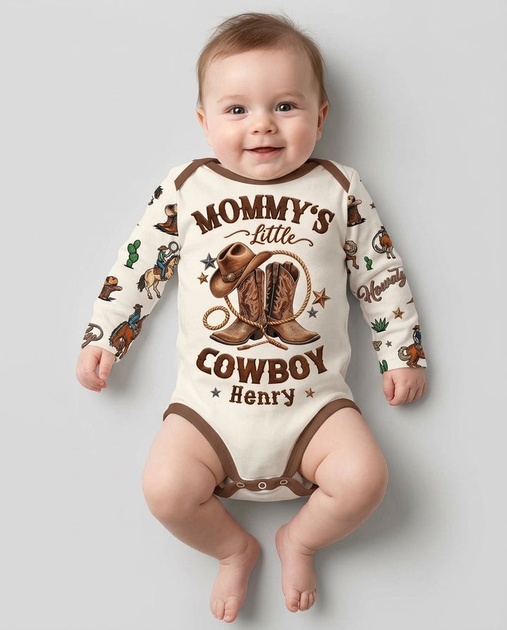 Personalized Family's Little Cowboy Bamboo Bodysuit