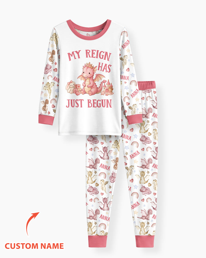My Reign Has Just Begun Custom Name Bamboo Two Piece Long Sleeve Pajama Set