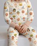 Zweiteiliges Langarm-Pyjama-Set mit Sommerfrüchten