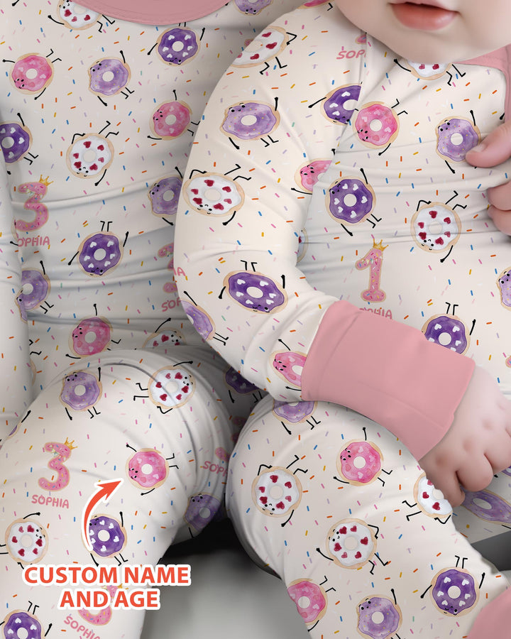 Custom Birthday Donut Bamboo Convertible Zippy