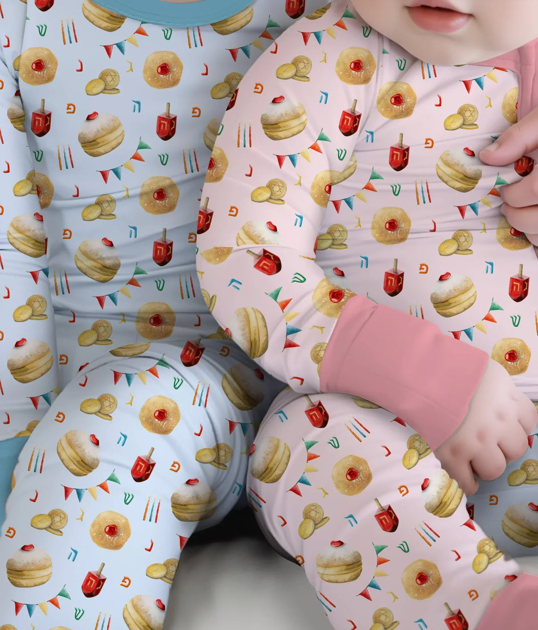 Hanukkah Donuts Convertible Zippy , Hanukkah Donuts Convertible Zippy - 0-3M / Blue