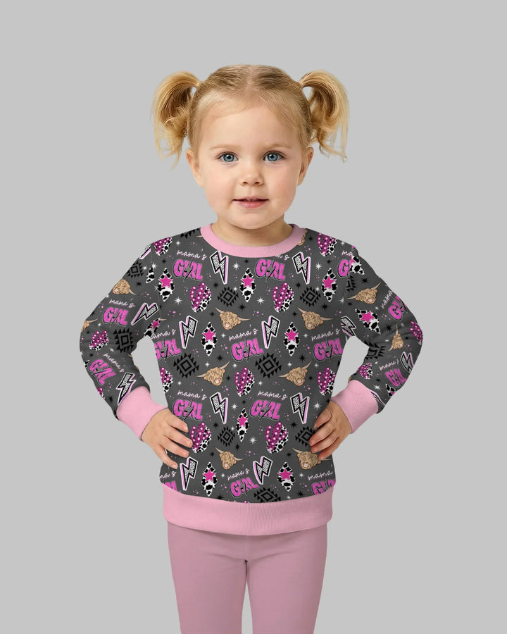 Western Mama & Me passende Bambus-Rundhals-Sweatshirts