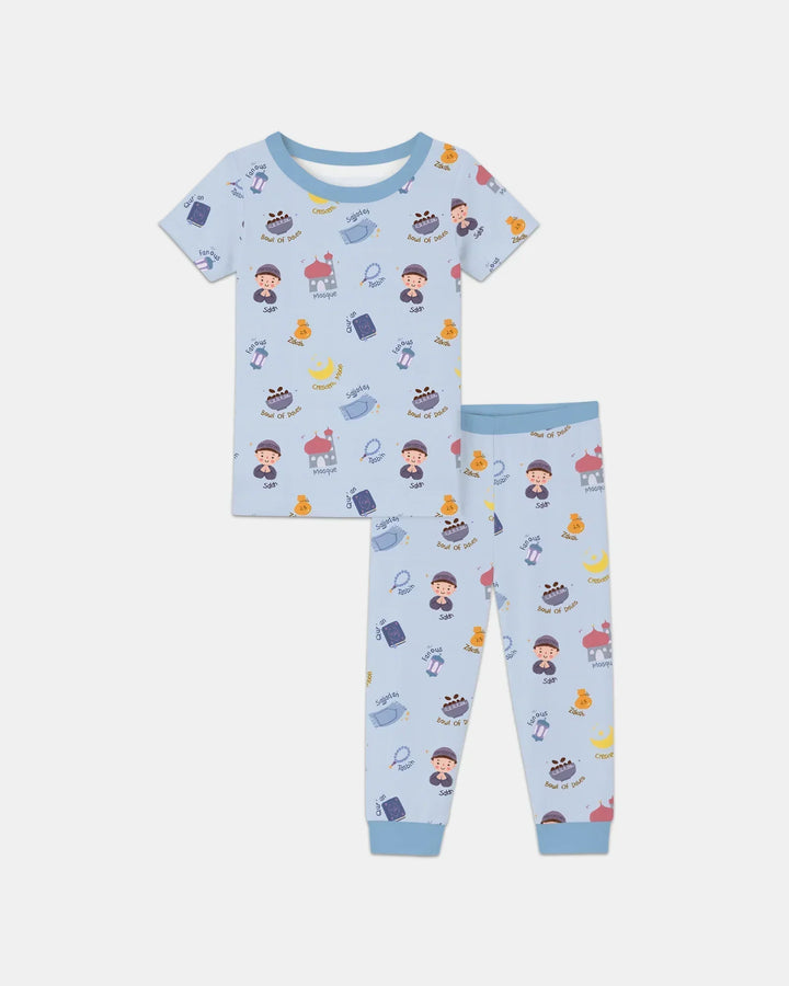 Zweiteiliges, kurzärmliges Pyjama-Set mit Marienkäfern