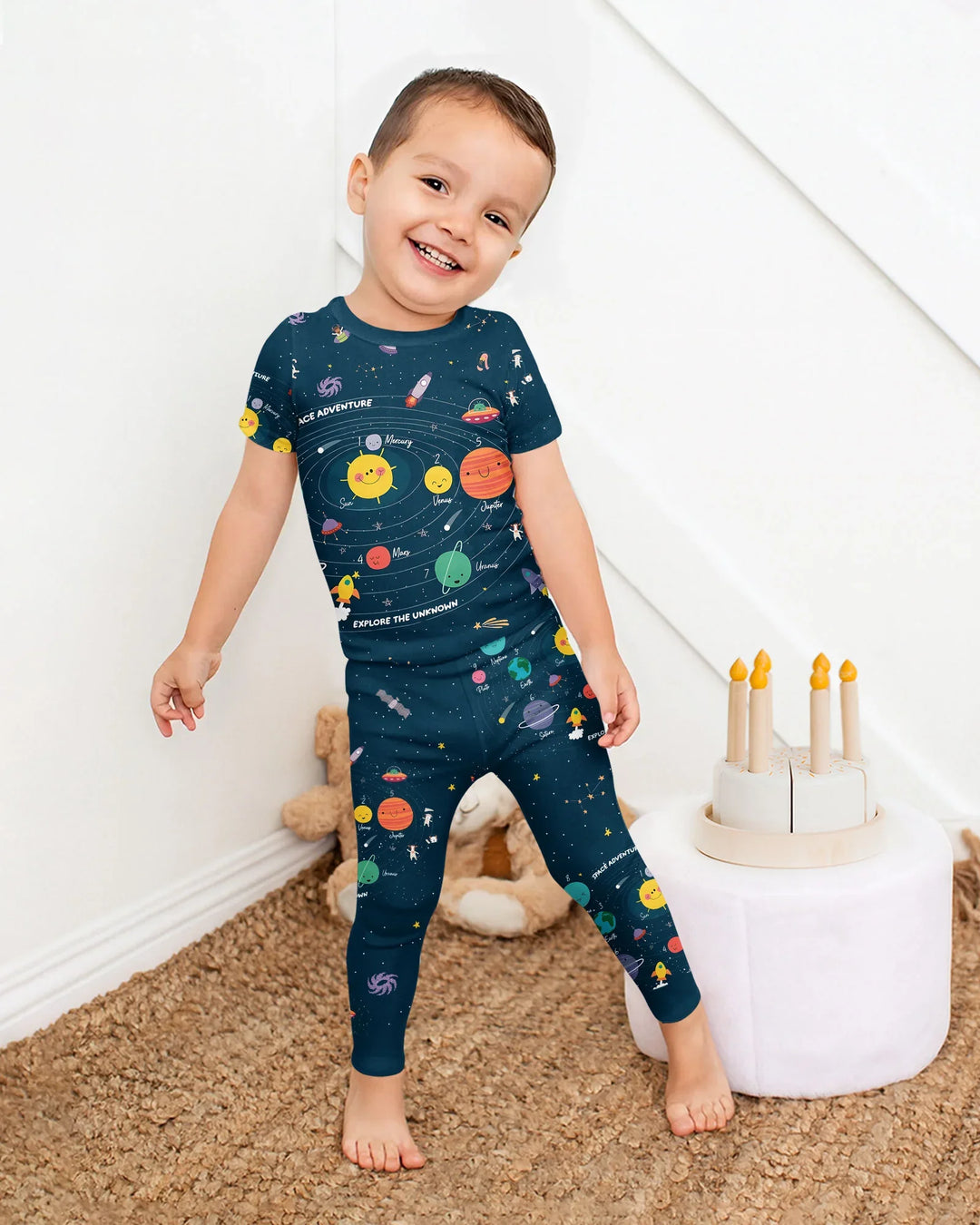 Zweiteiliges, kurzärmliges Pyjama-Set mit Marienkäfern