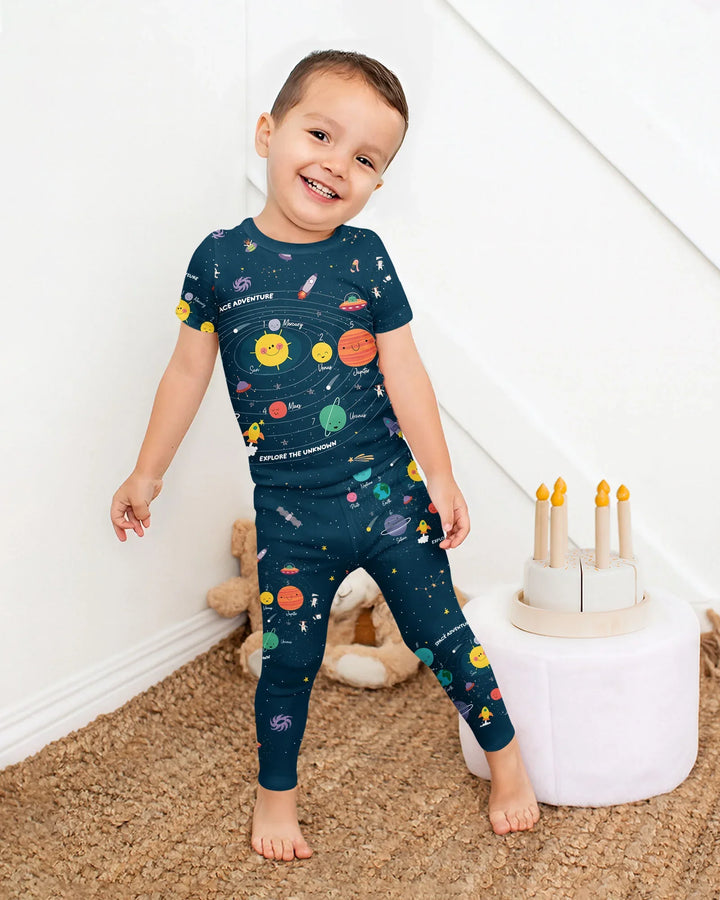 Zweiteiliges, kurzärmliges Pyjama-Set mit Marienkäfern
