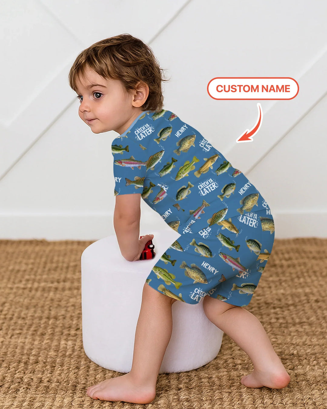 Zweiteiliges Pyjama-Set mit kurzen Ärmeln und Shorts im Sommer-Design