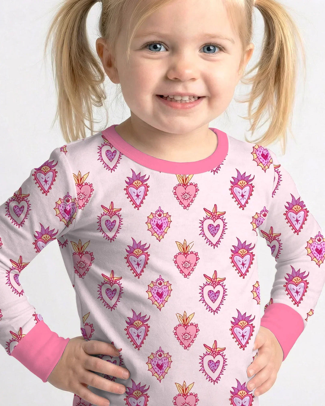 Zweiteiliges Langarm-Pyjama-Set mit Sommerfrüchten
