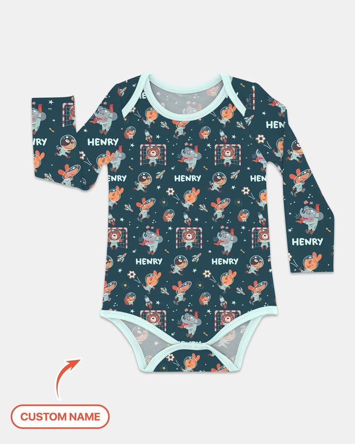 Gerippte Babykleidung mit individuellem Foto - Weich &amp; Skizzenhaft