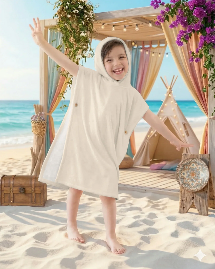 Einfarbiger Bambus-Schwimmponcho