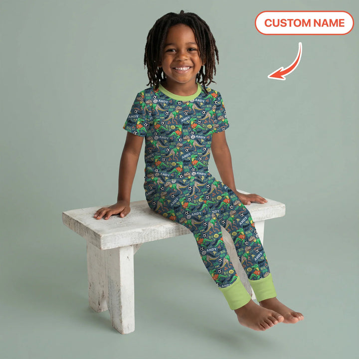 Zweiteiliges, kurzärmliges Pyjama-Set mit Marienkäfern