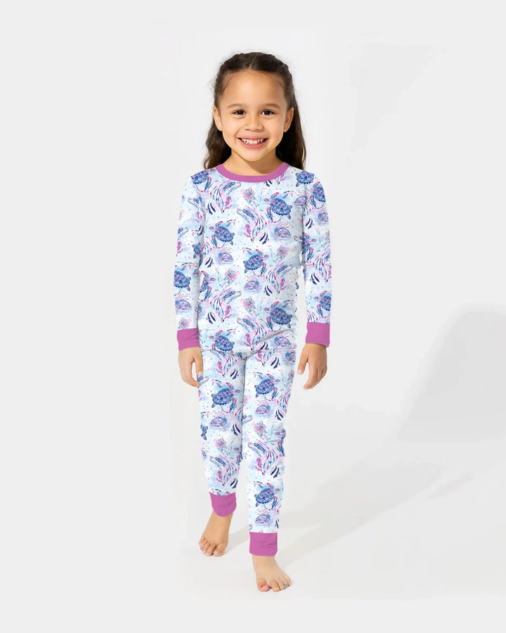 Zweiteiliges Langarm-Pyjama-Set mit Sommerfrüchten