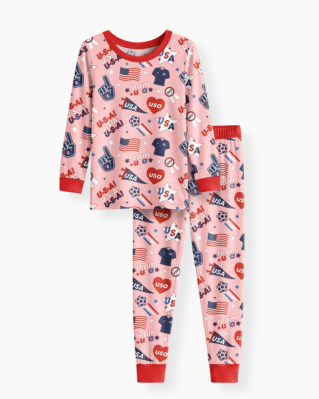 Zweiteiliges Langarm-Pyjama-Set mit Sommerfrüchten