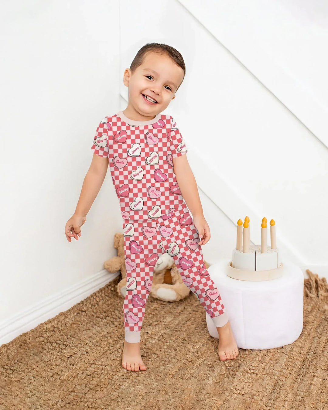 Zweiteiliges, kurzärmliges Pyjama-Set mit Marienkäfern