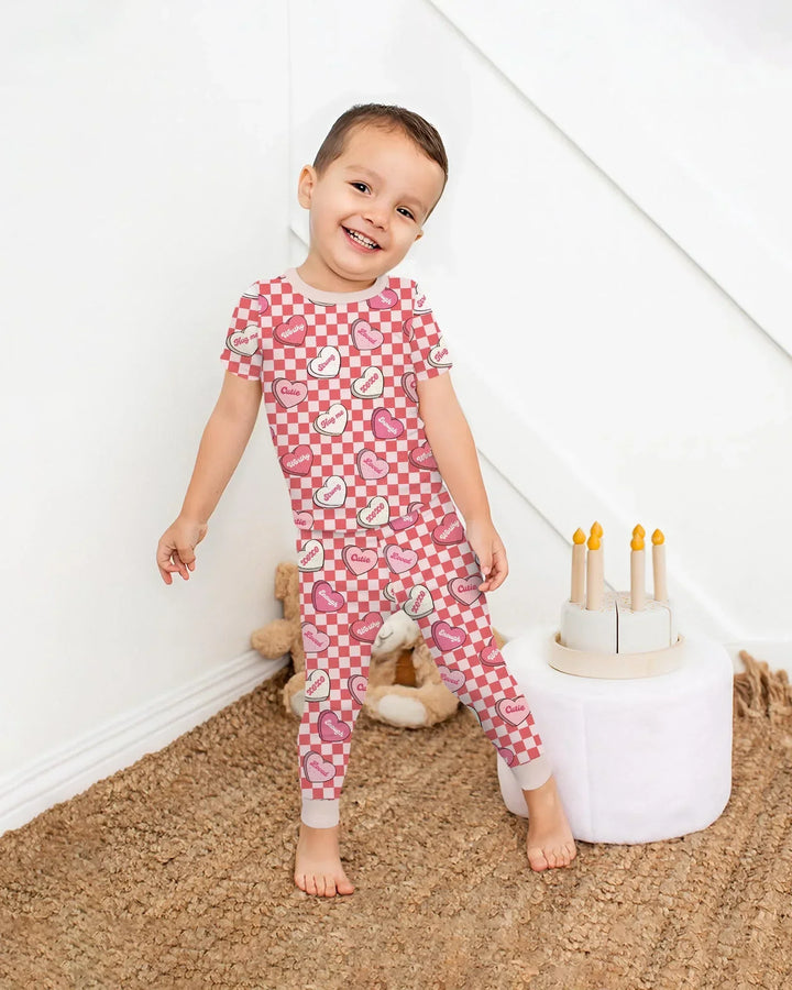 Zweiteiliges, kurzärmliges Pyjama-Set mit Marienkäfern
