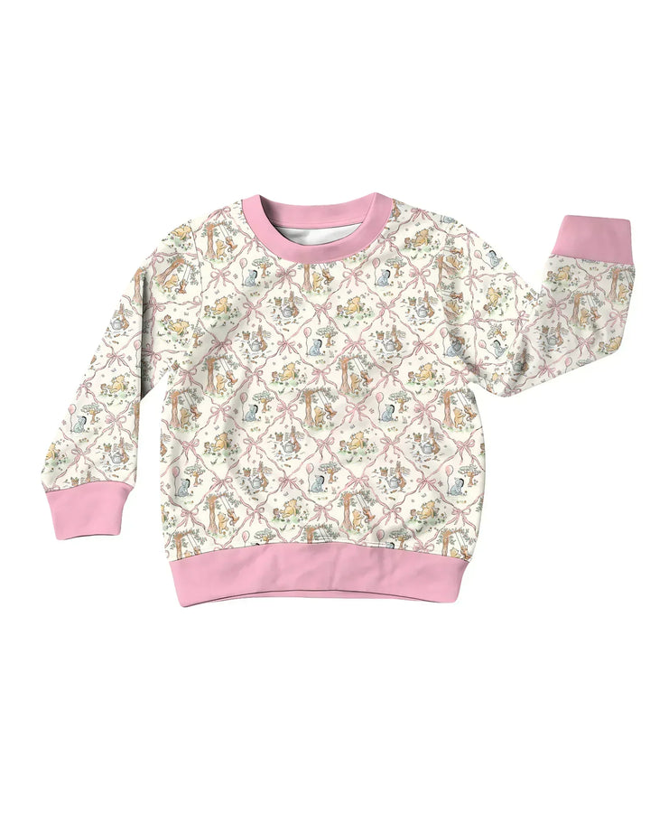 Spring Meadow Friends Bambus Rundhals-Sweatshirt