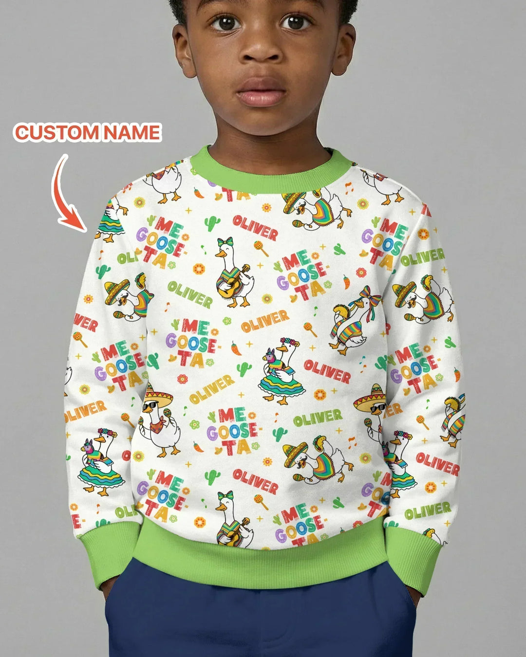 Personalisierbares "Me Goose-ta Bamboo" Rundhals-Sweatshirt