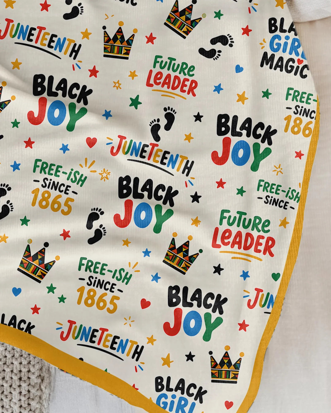 Juneteenth Black Girl Magic Bamboo Blanket