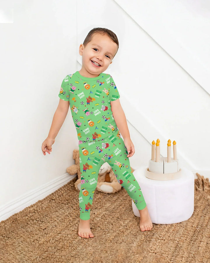 Zweiteiliges, kurzärmliges Pyjama-Set mit Marienkäfern