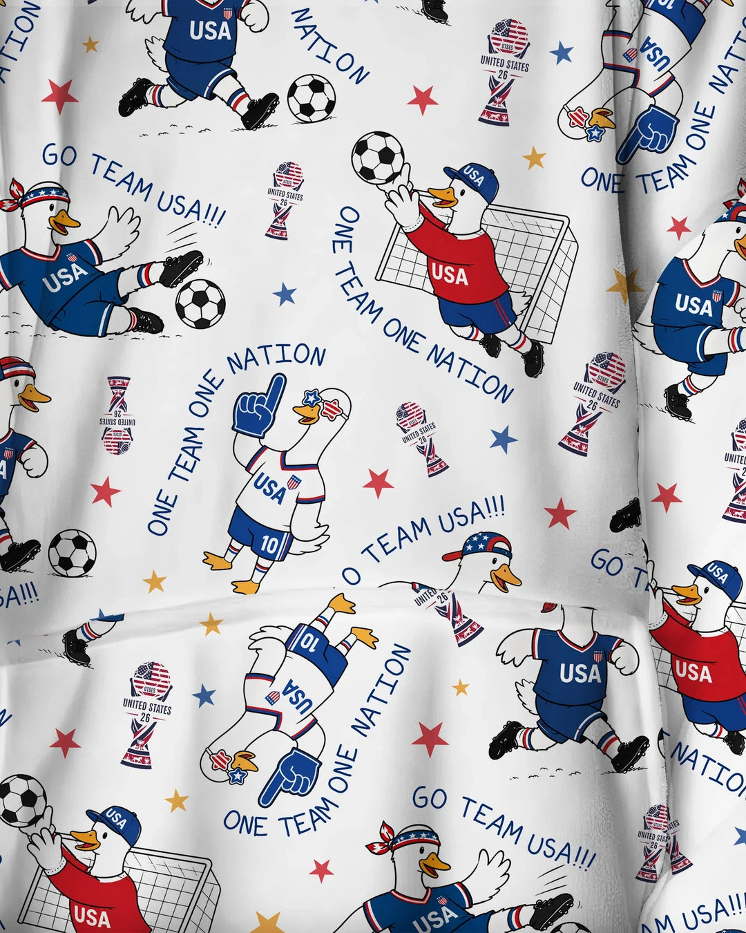 USA Soccer Goose Family Matching Bamboo Blanket Hoodie