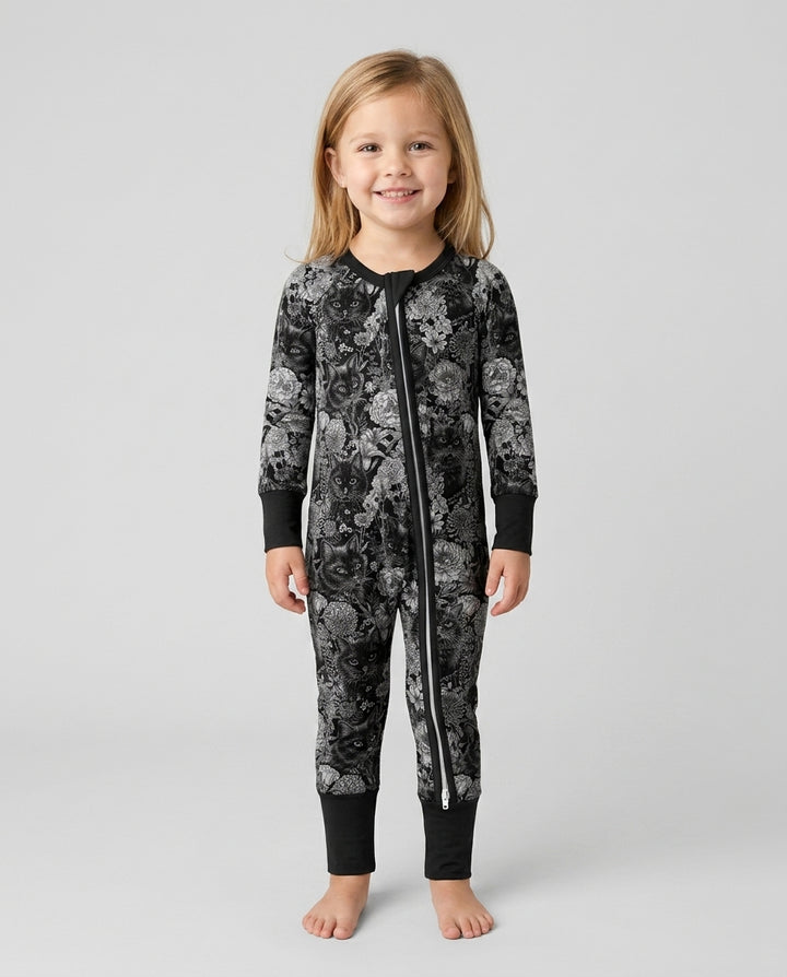 Midnight Cat Garden Bamboo Convertible Zippy